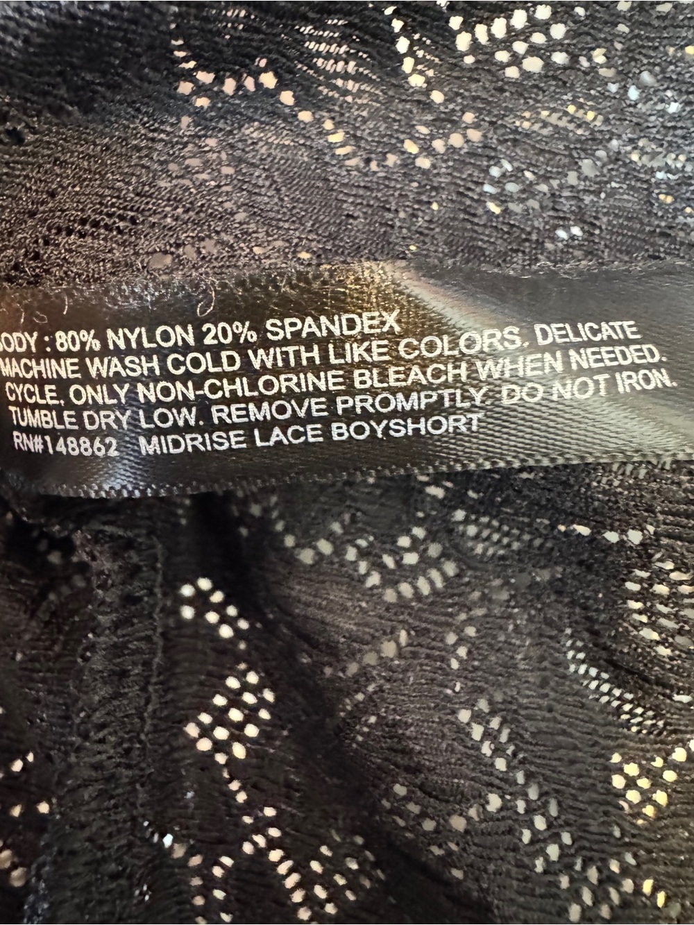Torrid Curve Mid-Rise Black Floral Lace Boyshort Panty Size 6 NWT Plus Size - Picture 12 of 12